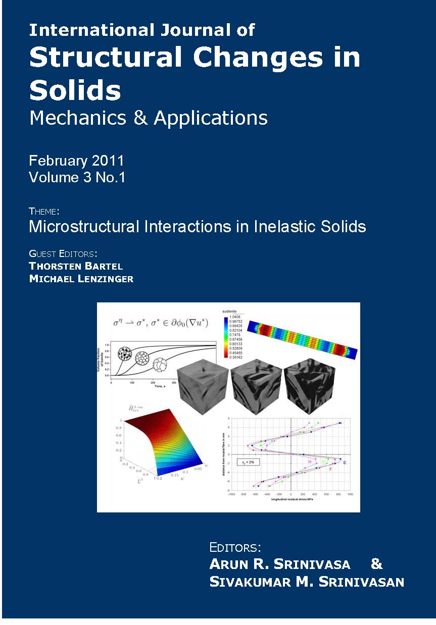 					View Vol. 3 No. 1 (2011): Microstructural Interactions in Inelastic Solids
				